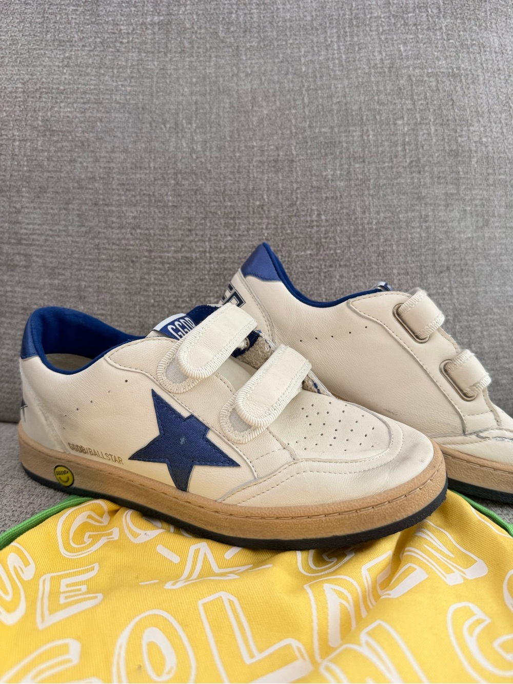 Golden Goose Ballstar Nappa Under Laminated Star Boys Shoes NWOT - Picture 3 of 11